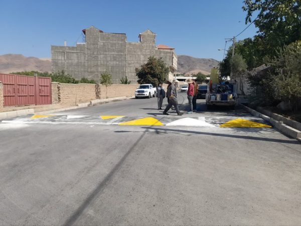 رنگ آمیزی معابر وجداول